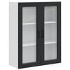 vidaXL Mobile in vetro da parete PORTO Nero 80 x 31 x 100 cm