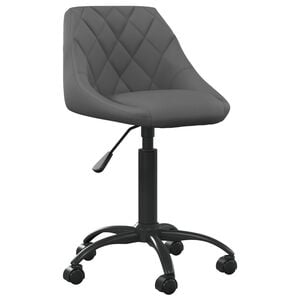 vidaXL Sedia da Ufficio Grigio Scuro in Velluto