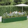 vidaXL Letto Giardino Acciaio Zincato 368x80x68 cm Verde