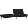 vidaXL Divano Letto a 2 Posti Nero in Tessuto