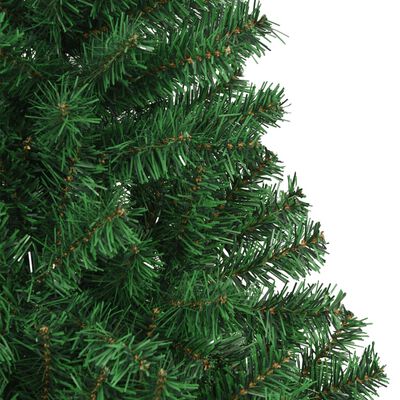 vidaXL Albero di Natale Artificiale con Rami Spessi Verde 210 cm PVC