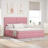vidaXL Letto con Contenitore con materasso Rosa 180 x 200 cm Velluto