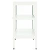 vidaXL Credenza Bianca 70x35x70 cm in Acciaio e Vetro