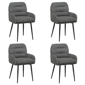 vidaXL Sedie da pranzo 4 pz Velluto Grigio Scuro 59 x 59,5 x 90 cm