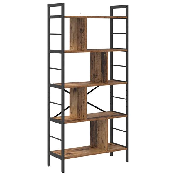 vidaXL Libreria Legno vecchio 75 x 30 x 156 cm Legno multistrato
