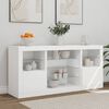 vidaXL Credenza con Luci LED Bianca 142,5x37x67 cm