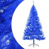vidaXL Albero di Natale Artificiale a Metà con Supporto Blu 210 cm PVC