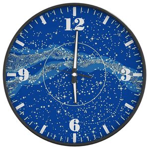 vidaXL Orologio a Parete con Ore e Lancette Luminose Blu &Oslash;30 cm