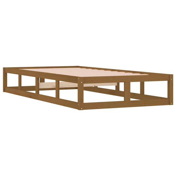 vidaXL Giroletto Marrone Ambrato 100x200 cm in Legno Massello di Pino