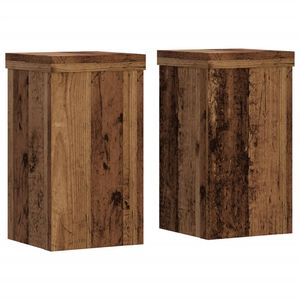 vidaXL Supporto per piante 2 pz Legno antico 10 x 10 x 18 cm