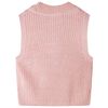 Gilet da Bambina Lavorato a Maglia Rosa Chiaro 128