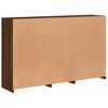 vidaXL Credenza con Luci LED Rovere Marrone 162x37x100 cm