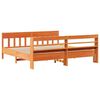 vidaXL Letto senza Materasso Marrone Cera 200x200 cm in Legno di Pino
