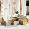 vidaXL Set Divano da Giardino 8 pz con Cuscini Beige in Polyrattan