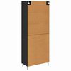 vidaXL Credenza con cassetto 2 pcs Rovere Nero Legno multistrato