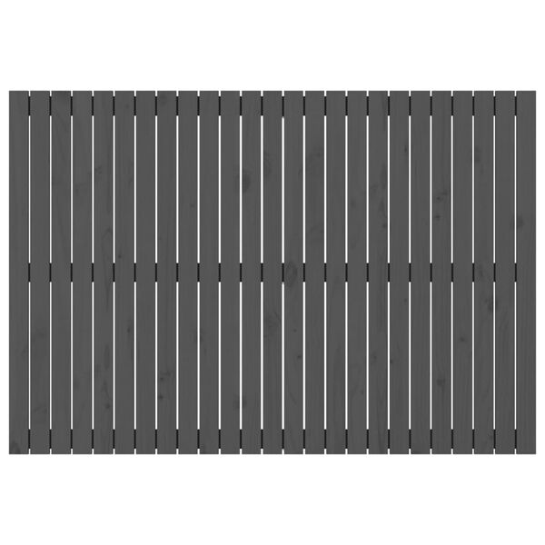 vidaXL Testiera da Parete Grigia 159,5x3x110 cm Legno Massello di Pino