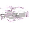 vidaXL Set Divano da Giardino con cuscino 12 pcs Beige Poly Rattan