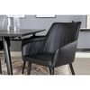 Venture Home Sedie da Pranzo 2 pz Comfort in Similpelle Nero