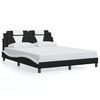 vidaXL Giroletto Viana senza Materasso Nero e Bianco 152x203 cm in Similpelle