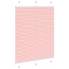 vidaXL Tenda Plissettata Rosa 105x150 cm Larghezza Tessuto 104,4 cm