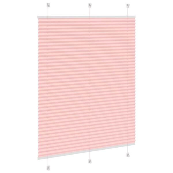 vidaXL Tenda Plissettata Rosa 105x150 cm Larghezza Tessuto 104,4 cm