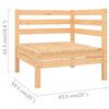 vidaXL Set Salotto da Giardino 3 pz in Legno Massello di Pino