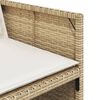 vidaXL Set da Pranzo da Giardino 11 pz con Cuscini Beige in Polyrattan