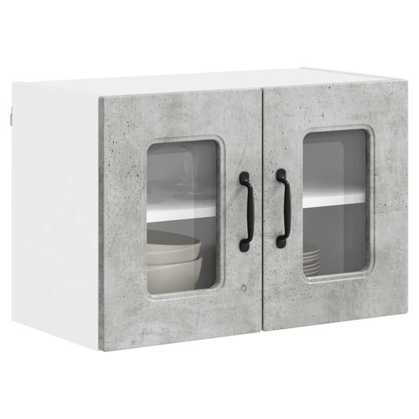vidaXL Mobile da cucina Kalmar 2 pcs Grigio cemento 60 x 31 x 40 cm