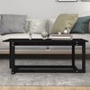 vidaXL Tavolino da Salotto Nero 110x55x45 cm Legno Massello di Pino