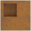 vidaXL Focolare Marrone 100 x 100 x 30 cm acciaio corten