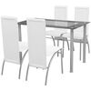 vidaXL Set Sala Da Pranzo 5 Pezzi Bianco