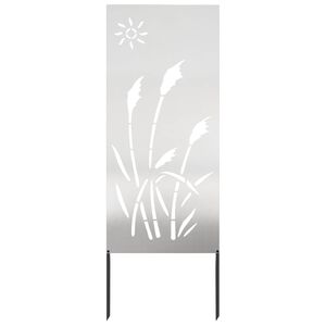 vidaXL Schermo per privacy in giardino Traforo Argento 50 x 140 cm
