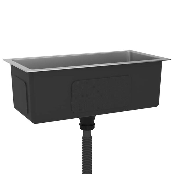 vidaXL Lavello da Cucina Lavorato a Mano in Acciaio Inox