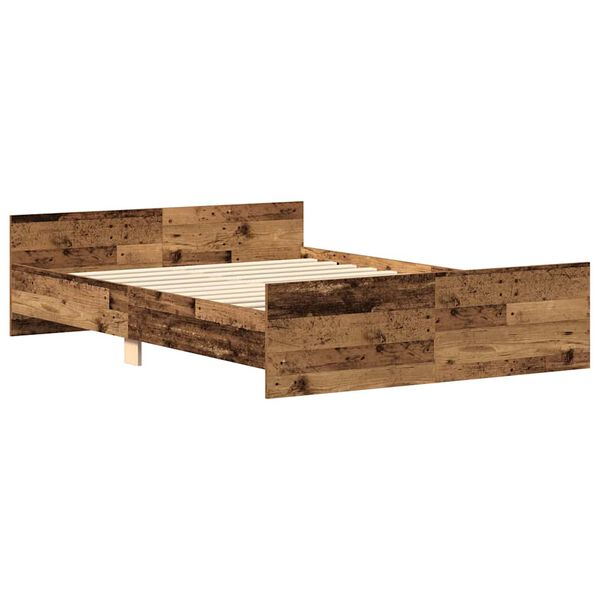vidaXL Giroletto senza Materasso Legno Antico 120x190cm in Truciolato