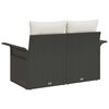 vidaXL Divano da giardino con cuscino Nero 141 x 62 x 69cm polyrattan