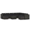 vidaXL Set Salotto Giardino con Cuscini 11 pz Legno Impregnato Grigio