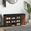 vidaXL Panca Porta Scarpe Rovere Marrone 102x32x50cm Legno Multistrato