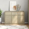vidaXL Credenza SAUDA Rovere 114x43x75,5 cm in Legno Massello di Pino