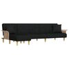 vidaXL Divano Letto a L Nero 279x140x70 cm in Tessuto