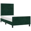 vidaXL Giroletto senza Materasso Verde Scuro 90x190 cm in Velluto