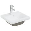 vidaXL Lavabo da Incasso con Rubinetto 42x39x18 cm in Ceramica Bianco