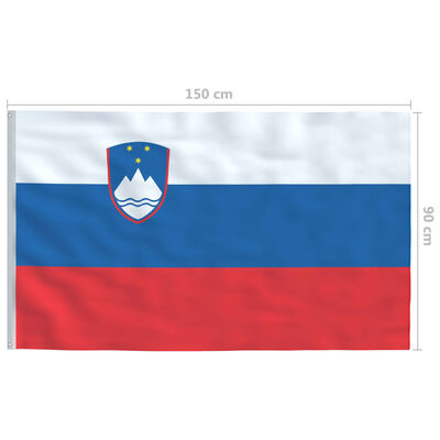 vidaXL Bandiera della Slovenia con Pennone in Alluminio 6 m
