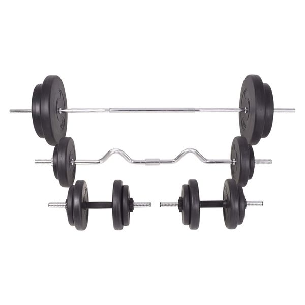 vidaXL Set Bilanciere e Manubri da 90 kg
