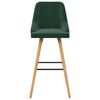 vidaXL Sgabelli da Bar 2 pz Verde Scuro in Velluto