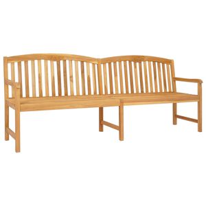 vidaXL Panchina in legno intagliata a mano 228 x 60 x 90 cm Naturale