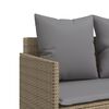 vidaXL Set Divano da Giardino 5 pz con Cuscini Beige in Polyrattan