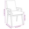 vidaXL Sedie da Pranzo con Cuscini 2pz Marrone Legno Massello di Hevea