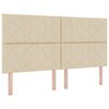 vidaXL Struttura del letto con testiera Crema 180 x 200 cm Tessuto