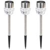 HI Lampioni per Viali Solari a LED 3 pz Cristallo