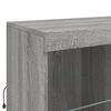vidaXL Credenza con Luci LED Grigio Sonoma 81x37x100 cm